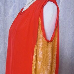 3.1 Phillip Lim 100% Silk and Sequin Inset Tunic Top